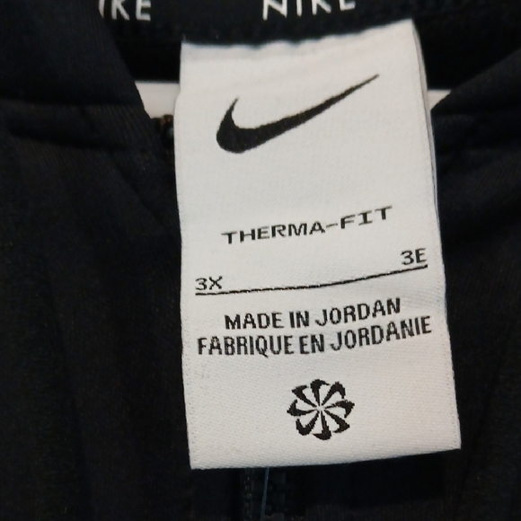 Nike Plus Size(3X) Jacket Black Full-Zip Hooded Jacket - Picture 2 of 8